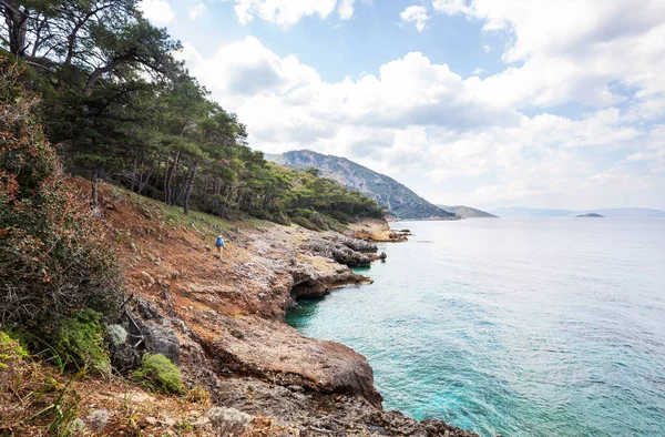 Beaux Paysages Sur Sentier Carian Mer Égée Turquie — Photo