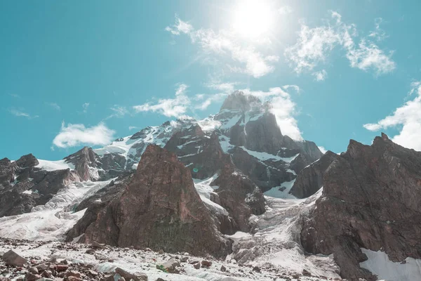 Famoso Pico Ushba Montañas Del Cáucaso Svaneti — Foto de Stock