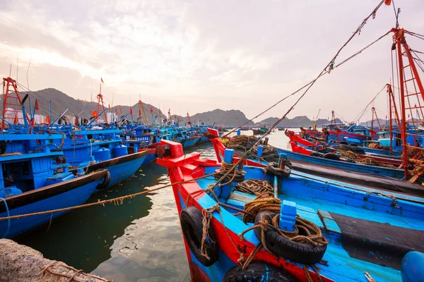 Colorful Fishing Boats Vietnam — Stock Photo, Image