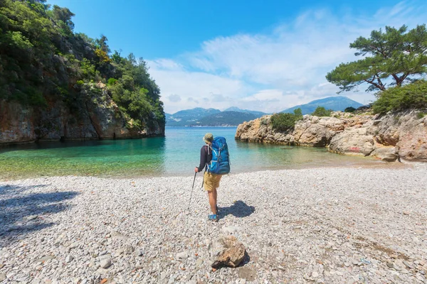 Belas Paisagens Naturais Turquia Montanhas Maneira Lícia Famosa Entre Caminhantes — Fotografia de Stock