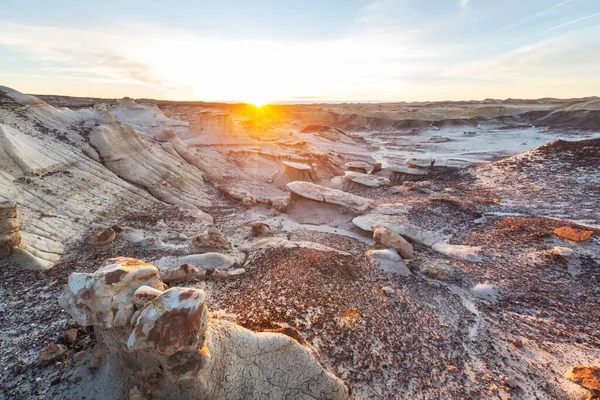 Neobvyklá Pouštní Krajina Pustinách Bisti Divočina Zin Nové Mexiko Usa — Stock fotografie