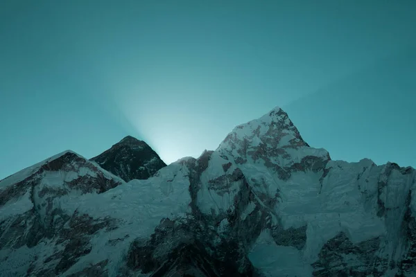 Mount Everest Von Kala Patthar Weg Zum Everest Basislager Khumbu — Stockfoto