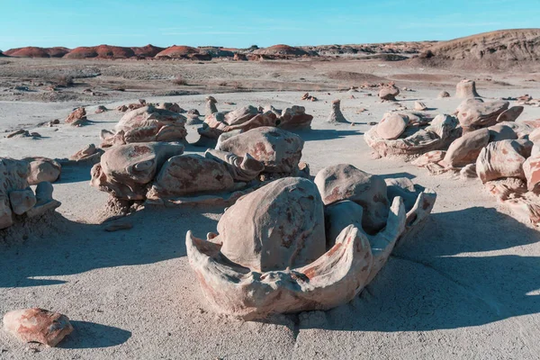 Paisagens Desérticas Incomuns Badlands Bisti Área Selvagem Zin Novo México — Fotografia de Stock