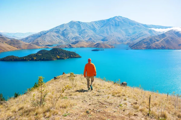 Increíbles Paisajes Naturales Nueva Zelanda Lago Las Montañas — Foto de Stock