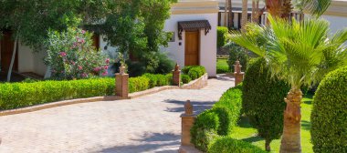 Tropikal tatil beldesinde rahatlama yeri aç