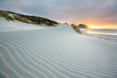 Ocean Beach, Yeni Zelanda 'da güzel manzaralar var. İlham verici doğal ve seyahat geçmişi