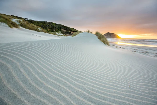 Beautiful landscapes it the Ocean Beach, New Zealand. Inspiring natural and travel background