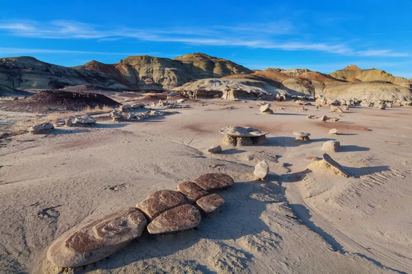 Paisagens Desérticas Incomuns Badlands Bisti Área Selvagem Zin Novo México — Fotografia de Stock