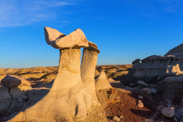 Unusual Desert Landscapes Bisti Badlands Zin Wilderness Area New Mexico — Stock Photo, Image