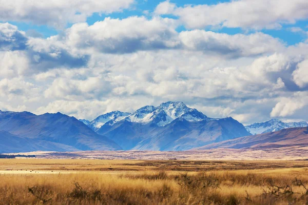 Paisagens Naturais Incríveis Nova Zelândia Lago Montanhas — Fotografia de Stock