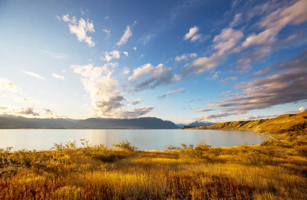 Increíbles Paisajes Naturales Nueva Zelanda Lago Las Montañas — Foto de Stock