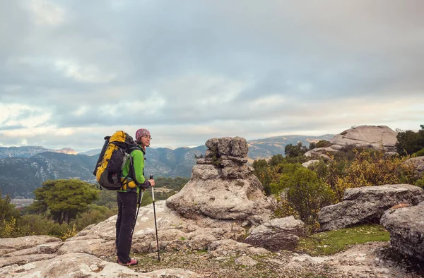 Belas Paisagens Naturais Turquia Montanhas Maneira Lícia Famosa Entre Caminhantes — Fotografia de Stock