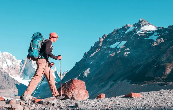 Походы Горы Патагонии Аргентина — стоковое фото