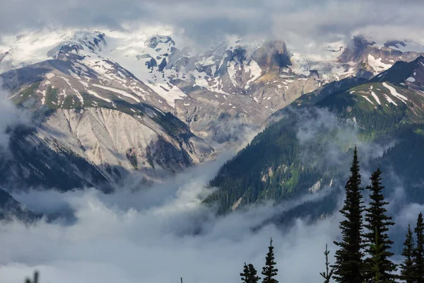 Magnifique Sommet Montagneux Dans Chaîne Des Cascades Nord Washington Usa — Photo