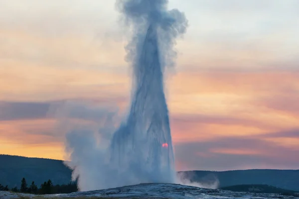 Fond Naturel Inspirant Piscines Champs Geysers Yellowstone National Park États — Photo