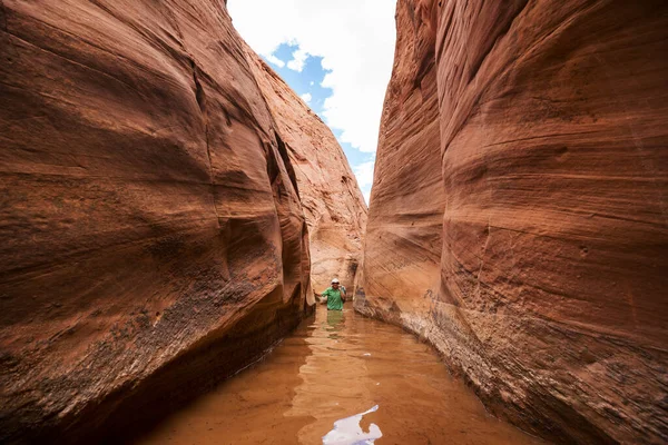 Slot Canyon Grand Staircase Escalante National Park Utah Eua Formações — Fotografia de Stock