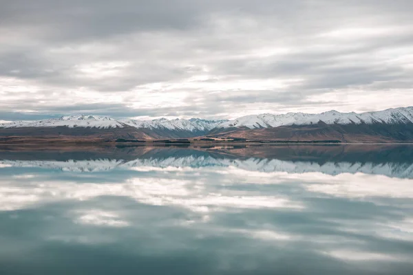 Increíbles Paisajes Naturales Nueva Zelanda Lago Las Montañas — Foto de Stock