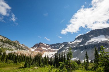 North Cascade Range, Washington, ABD 'deki güzel dağ zirvesi.