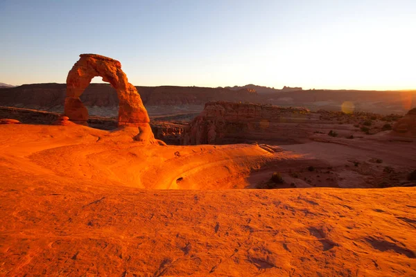 Jemný Oblouk Národním Parku Arches Utah — Stock fotografie