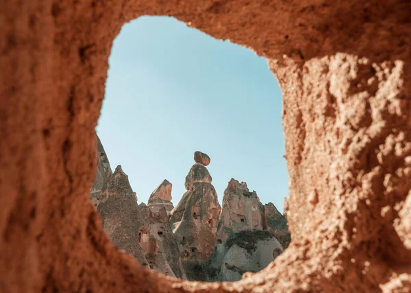 Szokatlan Kőképződés Híres Cappadociában Törökországban — Stock Fotó