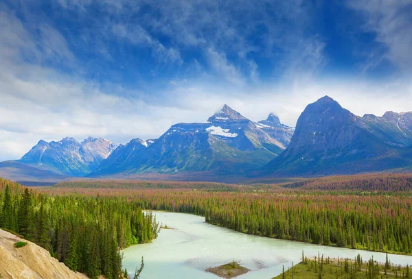 Vista Pitoresca Montanha Nas Montanhas Rochosas Canadenses Temporada Verão — Fotografia de Stock