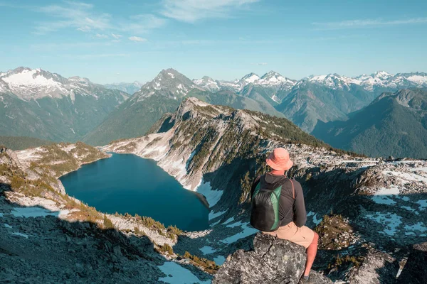 Zaino Spalla Escursione Alta Montagna — Foto Stock