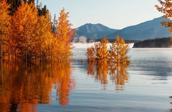 Прекрасне Озеро Осінній Сезон — стокове фото