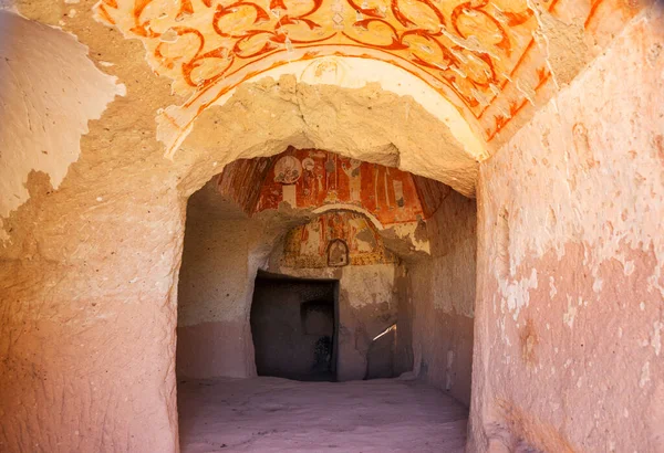 土耳其Cappadocia的古老洞穴内部 — 图库照片