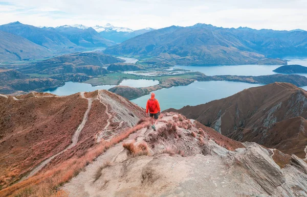 Senderismo Trampeo Nueva Zelanda Concepto Viaje Aventura — Foto de Stock