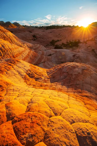 Sandstensformationer Utah Usa Vackra Ovanliga Landskap — Stockfoto