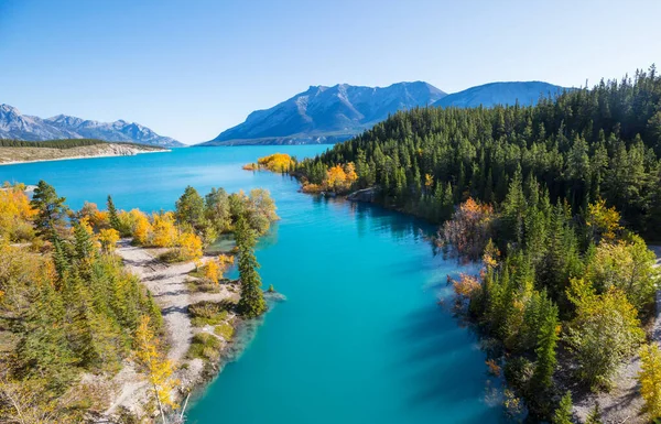 Bela Temporada Outono Nas Montanhas Canadenses Fundo Queda — Fotografia de Stock