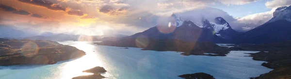 Vackra Bergslandskap Torres Del Paine National Park Chile Världsberömd Vandringsregion — Stockfoto