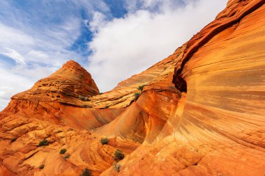 Utah, ABD 'de kumtaşı oluşumları. Güzel Alışılmadık manzaralar.