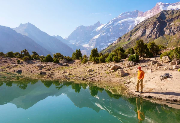 Hermoso Lago Sereno Las Montañas Fanns Rama Pamir Tayikistán —  Fotos de Stock