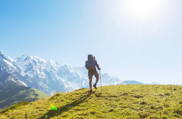 Wandelen in de bergen — Stockfoto