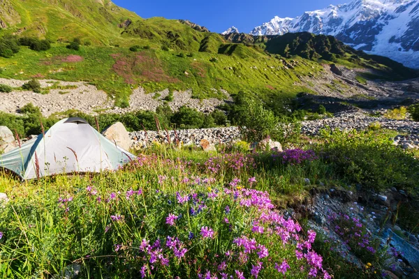 Tenda in montagna — Foto Stock