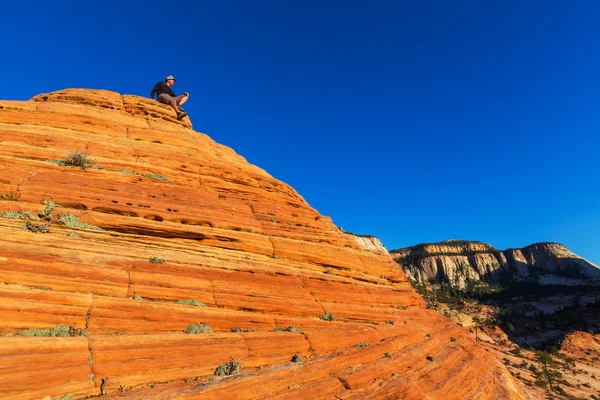 Wanderung in Zion — Stockfoto