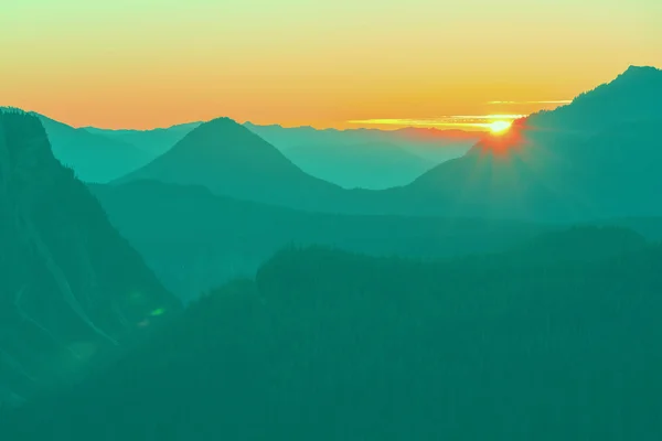 Mountains silhouette — Stock Photo, Image