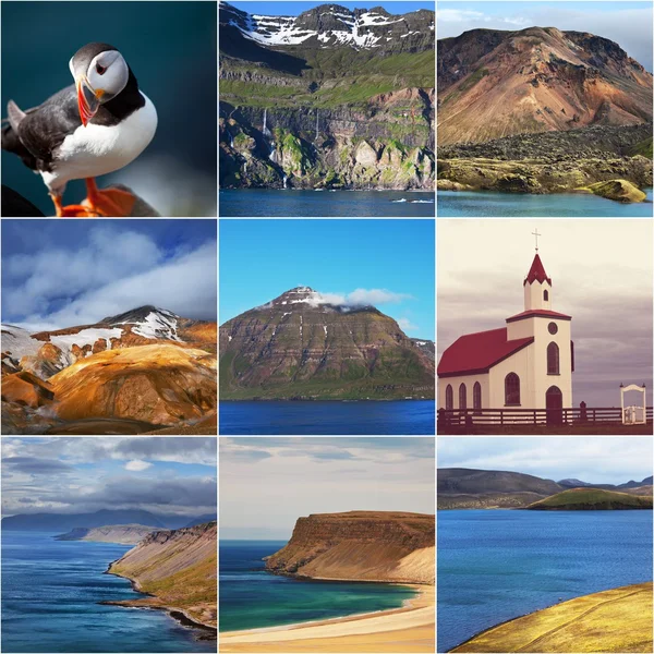Collage de Islandia — Foto de Stock