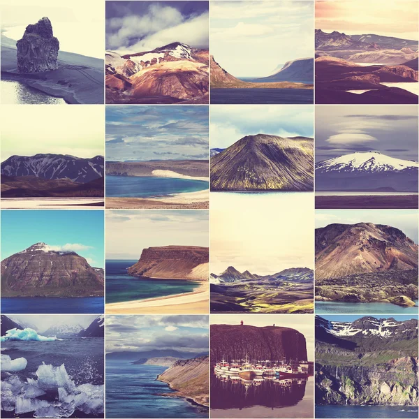 Collage de Islandia — Foto de Stock