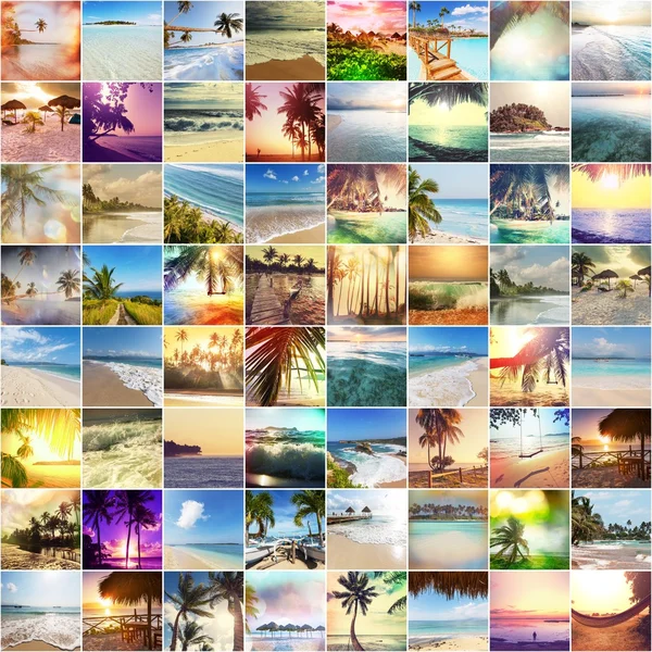 Beach collage Stock Image