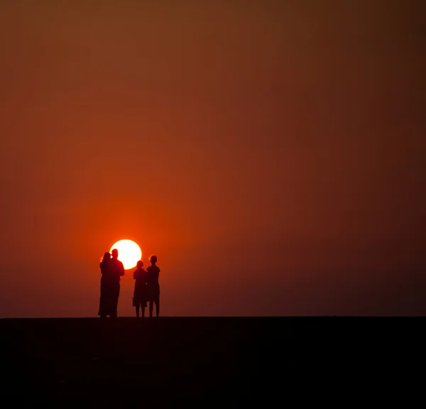 People silhouette. Sri Lanka — Stock Photo, Image