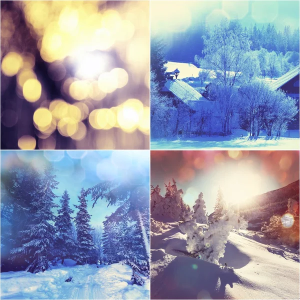 Collage de invierno — Foto de Stock