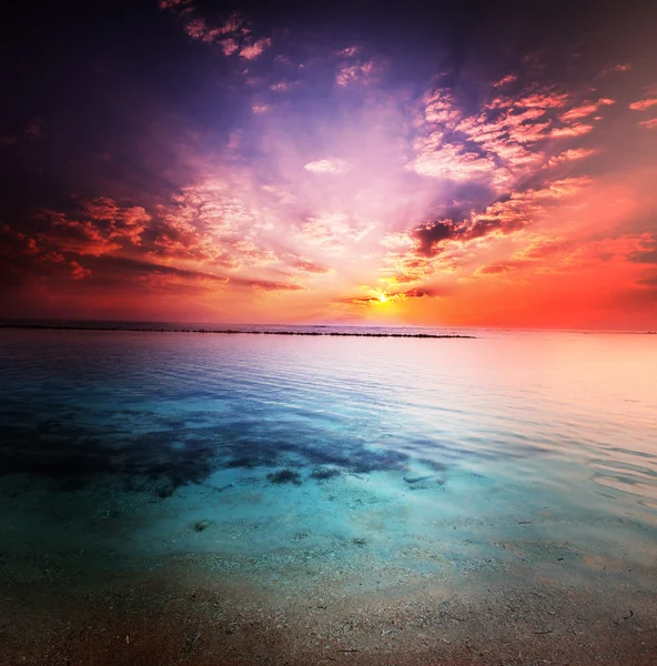 Tramonto sul mare — Foto Stock