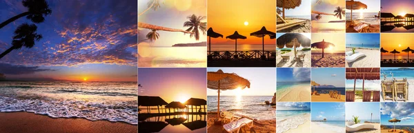 Beach collage — Stock Photo, Image