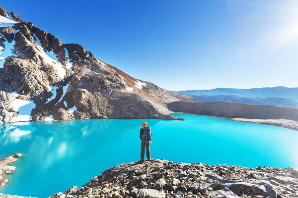 Man wandelaar in Patagonië — Stockfoto