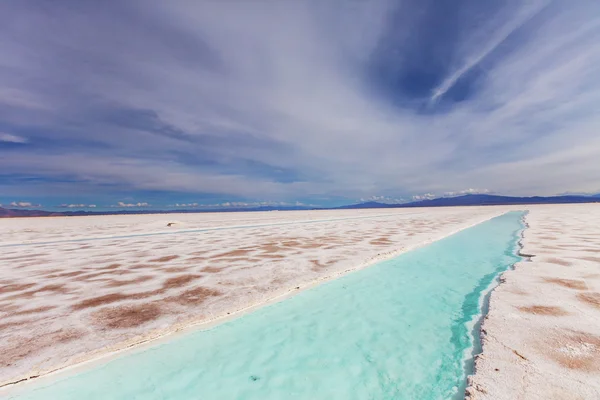 Jezero Salinas v Argentině — Stock fotografie