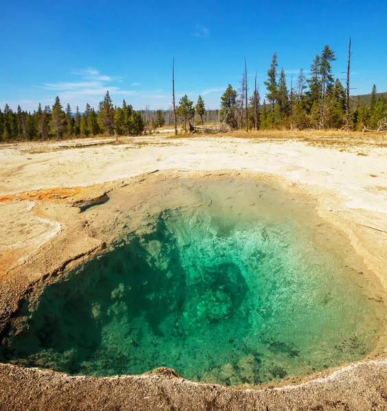 Yellowstonský Park horký pramen — Stock fotografie