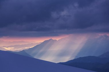 Mountains silhouette panorama clipart