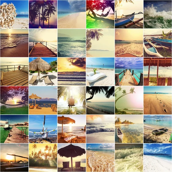 Beach, vacation collage — Stock Photo, Image